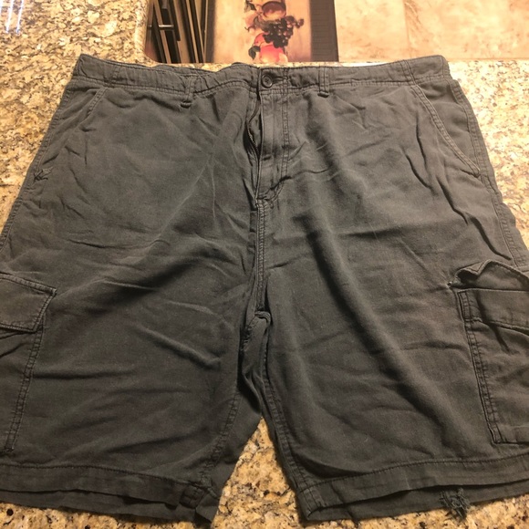 Old Navy Mens Linen Cargo Shorts 